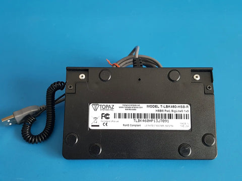 Premium USB Electronic Signature Capture Pad With Pressure Sensitive Tracking For Crisp Biometric Paperwork And A Zero Fuss Plug Play Setup That Really Knocks Out Contract Signings In Record Time For Sure, showing back view with USB connection.