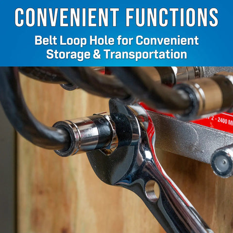 Angled Head Double Ended Speed Wrench 7/16 Inch with Patented 15 Degree Offset tightening bolt on motor