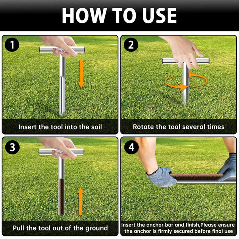 Instructions for using 12 Inch Stainless Steel Soil Sampler Probe With T Style Handle For Deep Soil Sampling In Lawn Garden Farm And Plant Care Pro Grade Tool For Moisture And Nutrient Check