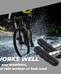 4 Pack Bike Brake Pads For City, Road And Mountain Bikes With Allen Wrench And Plastic Case, Premium V Brake Blocks