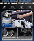 One Man Brake Bleeder Kit With 3L Reservoir And 1L Catch Bottle Manual Pump Bleeder For Flushing Brakes And Clutch in use