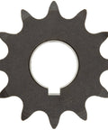 Heavy Duty 12 Tooth Roller Chain Sprocket For Winches Type B Hub 3 4 Inch Pitch 1 25 Inch Bore detailed view, high carbon steel gear.