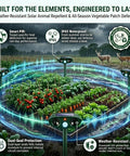 2 Pack Ultrasonic Deer Repellent With Motion Sensor For Garden And Yard, motion-activated deterrent around vegetable beds in rain