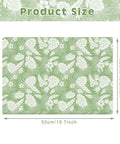 Sage Green Monstera Tissue Paper 50 Sheets 20x14 Inches pattern detail with dimensions of 50x35 cm shown on a white background