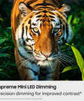 55 Inch 4K Mini Led Smart Television Boosting Straight Fire Visuals With Advanced Deep Black Contrast And Seamless Streaming Features For A Top Tier Living Room Setup, viewed close-up with vivid detail.