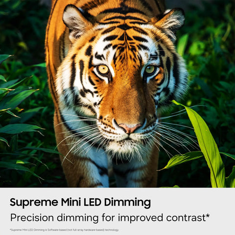 55 Inch 4K Mini Led Smart Television Boosting Straight Fire Visuals With Advanced Deep Black Contrast And Seamless Streaming Features For A Top Tier Living Room Setup, viewed close-up with vivid detail.