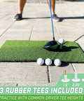 Golf Hitting Mat With Real Turf Feel For Indoor And Outdoor Practice, 2 By 1 Foot Synthetic Turf Mat With 5mm Non Slip Foam Padding