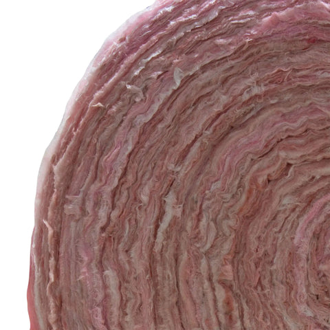 Close-up of Premium R Seven Fiberglass Insulation Batts For RV And Camper Van 5 Pack, unbacked, 15 inches wide, 2 1/4 inches thick.