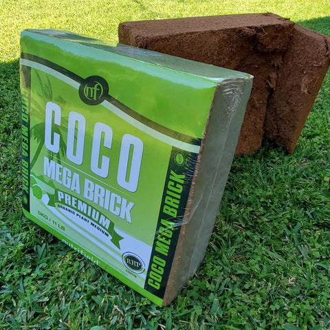 Coco Coir Mega Brick Premium Organic Coconut Coir Block 11 Lb 5 Kg Pre Washed Buffered RHP Certified Ready To Use