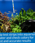 Hella Reliable 5In1 Aquarium Test Strips Keep Your Freshwater And Saltwater Tanks Flopping Smooth Checks PH Nitrite Nitrate Hardness 100 Count with aquarium plants and fish.