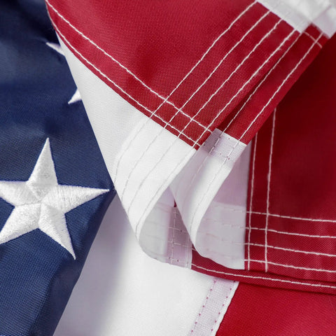 Durable Outdoor US Flag 4x6 Ft Built For Weather Heavy Duty 210D Nylon Embroidered Stars Sewn Stripes Brass Grommets UV Protected