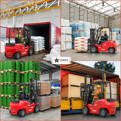 No Sweat Heavy Duty Electric Forklift Featuring Side Shift, 5000 Lb Capacity, 16 Ft Lift Height, Three Stage Mast, 48v Lithium Battery, Solid Tires For Serious Warehouse Work