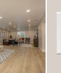 7 Day Programmable Light Switch With Manual And Automatic Modes, Flush Mount Design, White Finish, installed on wall