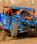 Heavy Duty Front Rack And Pinion Steering Drop In Swap For Polaris RZR 170 2009 To 2020 in action on a dirt track.