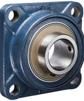 Square Flange Pillow Block Bearing UCF312 60mm Bore With Set Screw Mount For UC312 Bearings, close-up side view