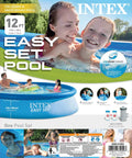 Easy Set 12 Foot Round Pool 30 Inch Deep For Small Yards Family Friendly Inflatable Backyard Pool With Filter Pump