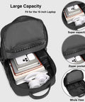 Rugged Military Tactical Backpack For Men Waterproof Daypack interior with laptop, books, and headphones, showing capacity.