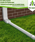 Flexible Downspout Extender For Rain Gutters Extendable From 21 To 60 Inches White 1 Pack Yard Saver in use on lawn.