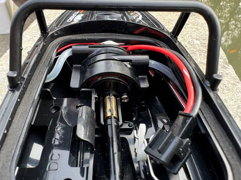 Interior view of Off Road Remote Control Jet Boat With Dual Batteries And 4 Channel LED Lights Top Speed 15 To 20 Kilometers Per Hour