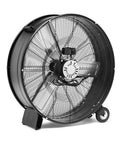 Heavy-Duty 30 Inch High-Velocity Drum Fan With Metal Housing, 300W Power, UL Certified Safety, Two-Speed Industrial Air Circulator
