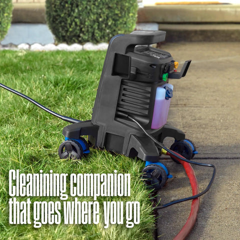 Beast Electric Pressure Washer With 2500 Max PSI And 1.76 GPM Anti Tip Tech on grass near driveway