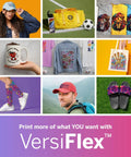 VersiFlex Light Heat Transfer Paper for Uncoated Fabrics Wood and More Self Weeding for Clean Sharp Transfers No Fuss Prep Ideal for Home Decor Gifts T Shirts Hats 100 Sheets 8 By 11 Inches displayed with decorated items including apparel, mugs, and bags.