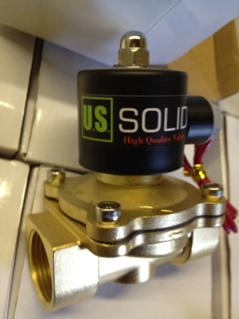 Heavy Duty 1 Inch Brass Electric Solenoid Valve 110V AC Normally Closed For Air Water Oil Diesel Non Potable Applications