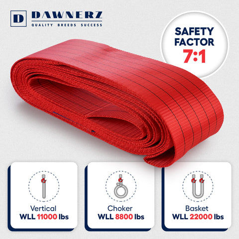 Endless Loop Strap With 11000 Lbs Capacity 14 Ft Long Polyester Endless Web Sling for crane lifting and construction