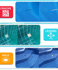 Pool Putty 12oz 2 Part Epoxy Putty Clay for Underwater and Above Water Leak Repair, shown fixing cracks, leaks, and holes