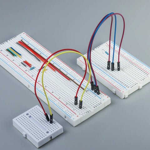 Solderless Prototype Breadboard Kit With 1x830 Tie In Grid, 2x400 Tie Points, And 6x170 Tie Points Mini Modular Breadboard For DIY Prototyping