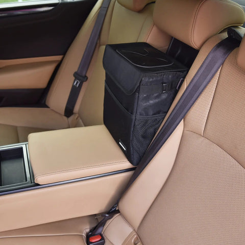 Cute Collapsible Car Trash Can With Lid Leak Proof Two Gallon Waste Basket To Keep Your Whip Clean And Toss Nothin But Clutter During Long Drives Or Weekend Cruises