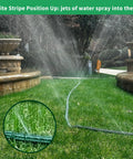 Sprinkler Hose And Soaker Hose For Yard 100 Feet Reinforced Flat Garden Hose With Holes spraying water on grass lawn