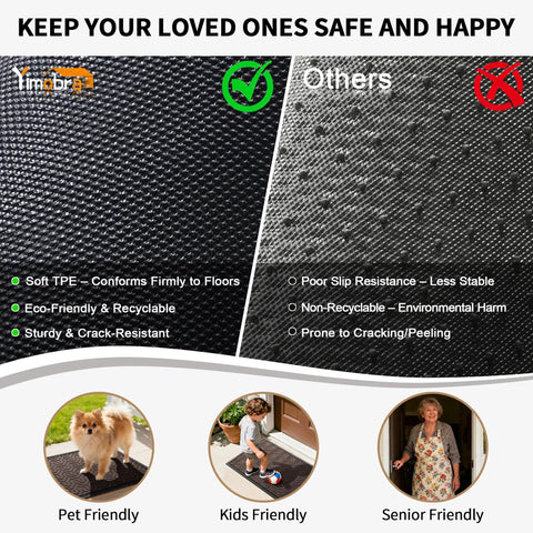 Comparison of Heavy Duty Front Door Mat Waterproof Outdoor Entry Rug 29.5x17 Non Slip Rubber Doormat benefits over others.