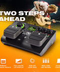 Dual Track Looper Pedal For Guitar Bass Keyboard And Vocals With 128 Loops Storage 4 Looping Modes Color LED Screen RGB Status Ring