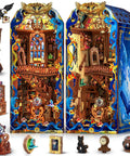 DIY Miniature Book Nook Kit With LED Light, Fantasy Bookstore Scene For Your Shelf, Wooden Puzzle For Adults Teens And Beginners