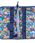 Bucket Caddy Organizer For Garden Tools Fits 3.5 To 5 Gallon Buckets Workhorse Tool Tote With Inside And Outside Pockets Glove Clip And Tape Holster Blue Flower Design