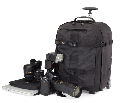 Dual Mode DSLR Gear Backpack And Rolling Case For Cameras Lenses And Laptop Up To 15.4 Inches with photography equipment