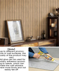 Effortless Peel And Stick 3D Wall Panels Self Adhesive Soundproof Removable PVC Slat Tiles Dark Brown Wood Grain on walls with decor.