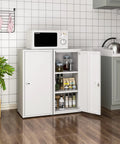 Heavy Duty Metal Storage Cabinet With Lock, 3 Adjustable Shelves, Single Door Steel Locker For Home Office And Garage, White Finish