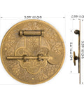 Longevity Brass Plate Chest Box Latch Decorative Hardware 3.4 Inch Durable Brass Finish with engraved vintage design
