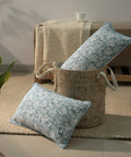 Paleblue Floral Throw Pillow Covers Set Of 2 12x20 Inches Cozy Home Cushions For Living Room Sofa Decor With Durable Linen Look Fabric And Hidden Zipper For Easy Insertion, blue floral 12x20 pillow covers