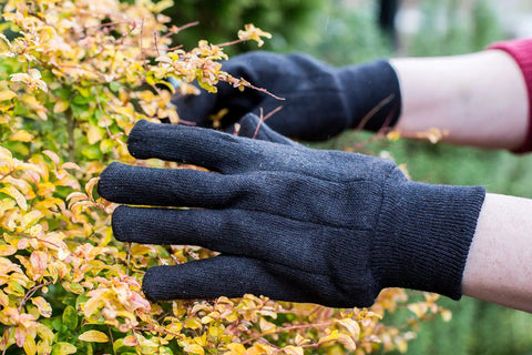 Heavy Duty Cotton Work Gloves For Adults Unisex Regular Size Large Black Case Pack 300 Pairs Durable 9oz Construction worn outdoors