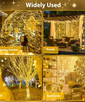 240 LED 88ft Connectable String Lights Indoor Outdoor Warm White Fairy Lights With Timer For Bedroom Patio Wedding Tree Decor Cozy Ambiance in various settings