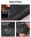 Close-up of Heavy Duty Waterproof Garage Floor Mat 8 Foot 10 Inch By 22 Foot With Non Slip TPE Backing, highlighting features.