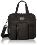 New Improved Travel Bag Case for Nespresso Essenza Mini and Pixie with extra interior padding shown with exterior pockets