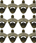 Retro Metal Wall Mounted Bottle Cap Opener Set Packs Twelve Heavy Duty Pull Tabs That Kick Ass At Opening Crown Caps.