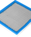 Rectangle engine air filter with blue trim, compatible with Toyota Camry Sienna Highlander Avalon Tacoma 4Runner NX300 NX200t Lexus RX350 RX350L ES350.
