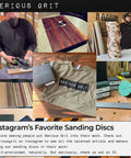 Collage with 6-Inch 49-Hole 220 Grit Hook And Loop Sanding Discs For Random Orbital Sanders, woodwork, and Serious Grit t-shirt.