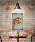 Ramen Noodle Pun Wall Art Sign, Funny Foodie Pewter Metal Tin Decor For Kitchen Or Office, sign on brick wall, 8x12 inches