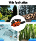 12 Inch Top Handle Gas Chainsaw With Quick Start 25.4cc 2 Stroke Petrol Power for versatile applications like garden pruning and forest logging.